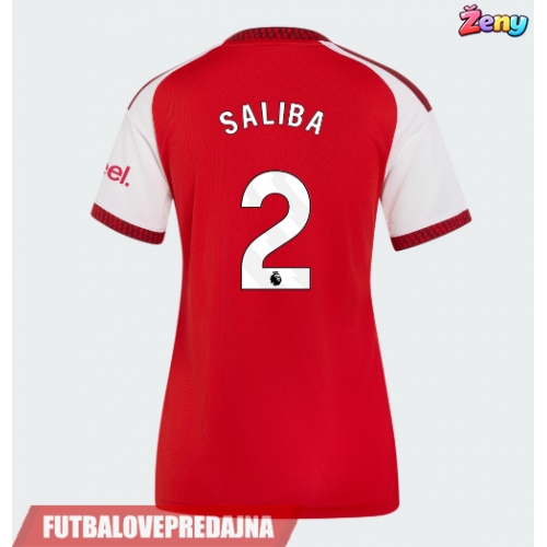 Lacne Ženy Futbalové dres Arsenal William Saliba #2 2026-27 Krátky Rukáv - Domáci